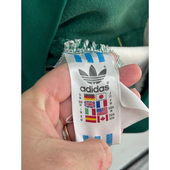 Adidas Trefoil full zip mock neck track jacket sz M - Picture 9 of 10